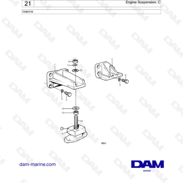 Volvo Penta TAMD31 - Engine suspension