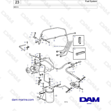 Volvo Penta MD31 - Fuel system