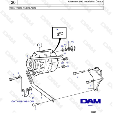 Volvo Penta TAMD31 - Electricalsystem & instruments