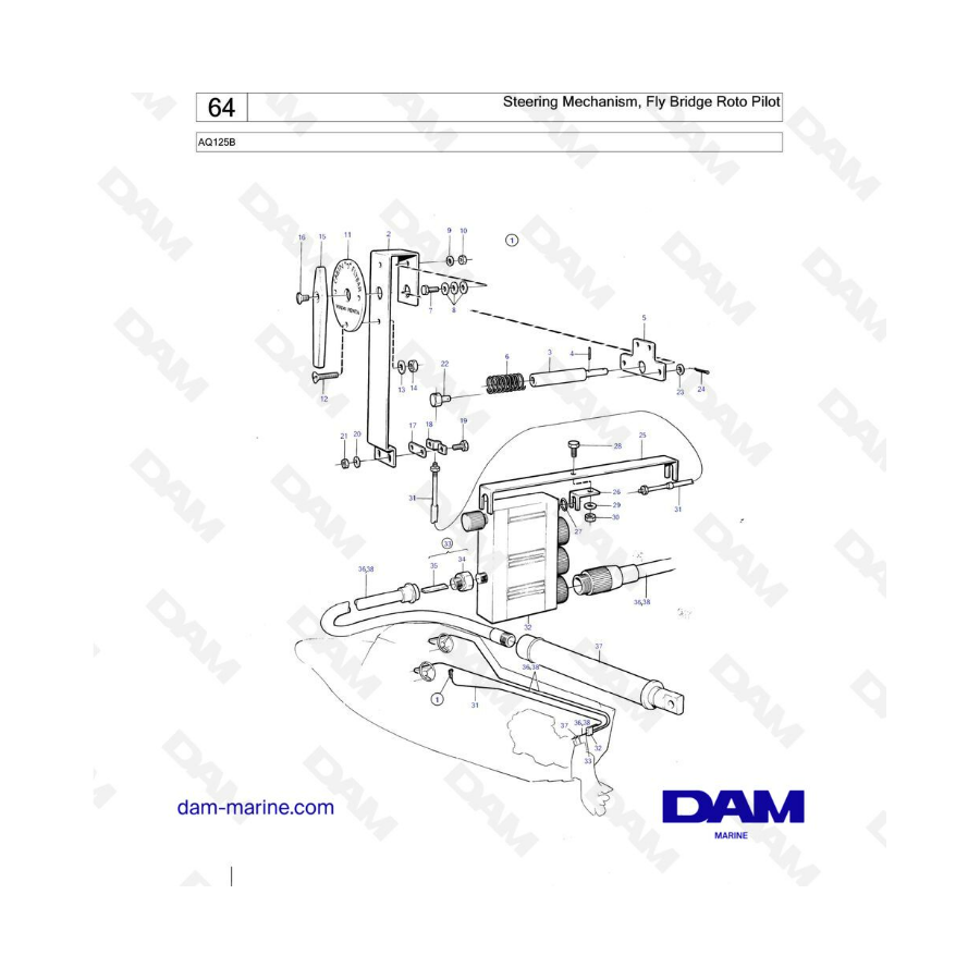 Volvo Penta AQ125 - Drive unit, steering roto pilot Volvo Penta AQ125 - Drive unit, steering roto pilot