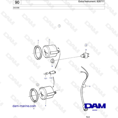 Volvo Penta AQ125 - Extra instrument