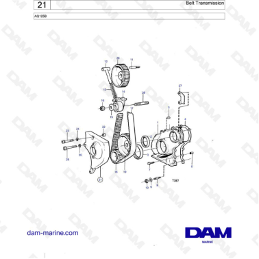 Volvo Penta AQ145 - Belt...