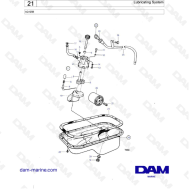 Volvo Penta AQ145 - Lubricating system