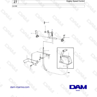 Volvo Penta AQ145 - Engine speed control
