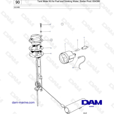 Volvo Penta AQ145B - Tank Meter Kit for Fuel and Drinking water