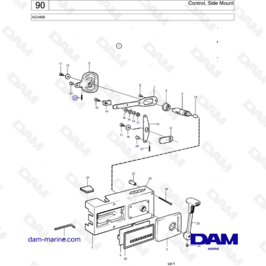 Volvo Penta AQ145B - Control, side mount