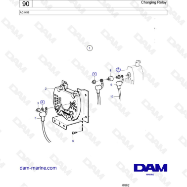 Volvo Penta AQ145B - Charging relay