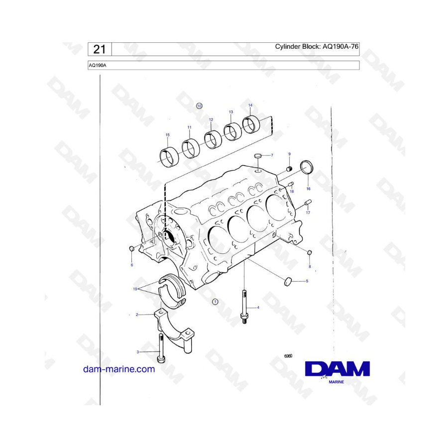 Volvo Penta AQ190 - Cylinder block