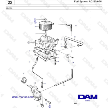 Volvo Penta AQ190 - Fuel system