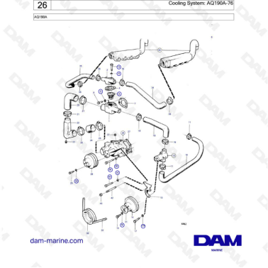 Volvo Penta AQ190 - Cooling system