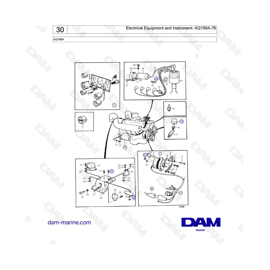 Volvo Penta AQ190 - Electrical equipement & instrument