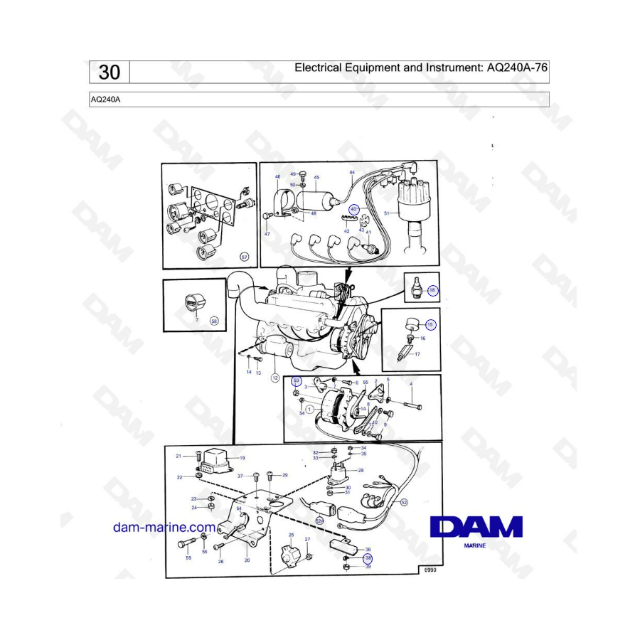 Volvo Penta AQ240 - Electrical equipement & instrument