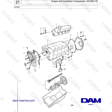Volvo Penta MD6 - Engine & installation components