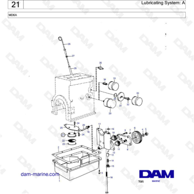 Volvo Penta MD6 - Lubricating system
