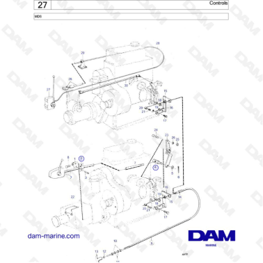 Volvo Penta MD6 - Controles