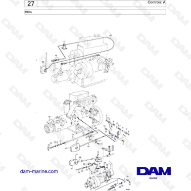 Volvo Penta MD7 - Controles 