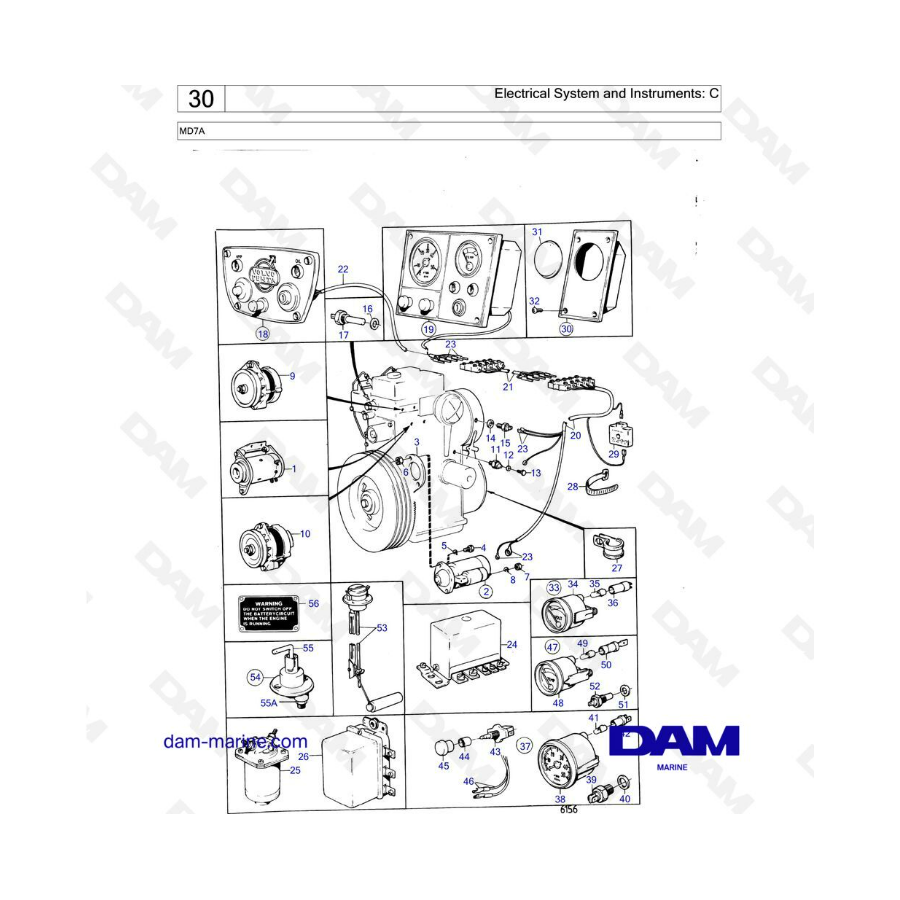 Volvo Penta MD7 - Sistema eléctrico e instrumentos 