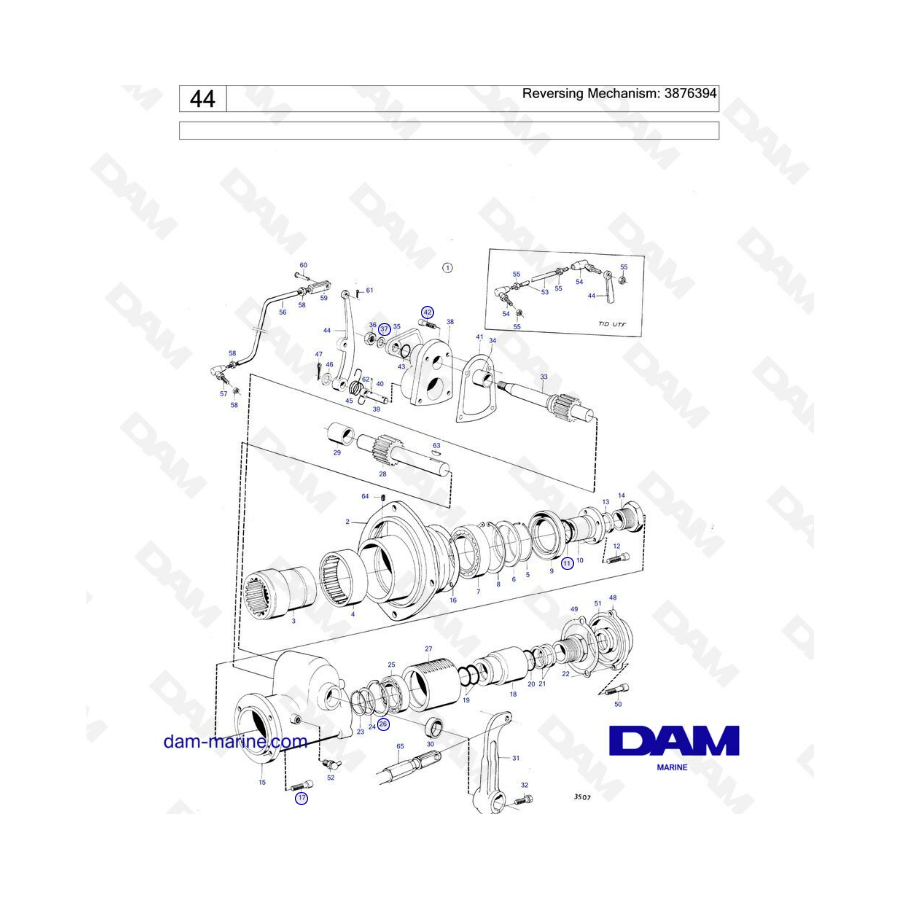 Volvo Penta MD6 - Reversing mechanism