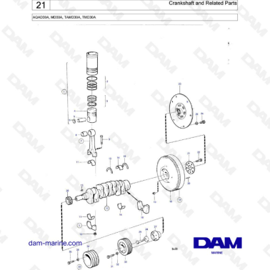 Volvo Penta AQAD30A / MD30A / TAMD30A / TMD30A - Crankshaft & related parts