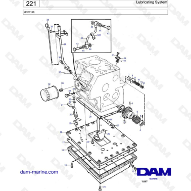 Volvo Penta MD2010B - Lubricating system
