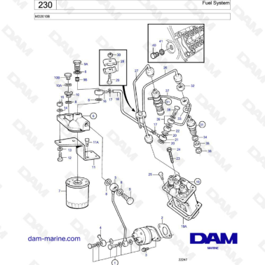 Volvo Penta MD2010B - Fuel system