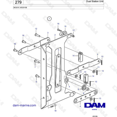 Volvo Penta MD2010 - Dual station unit