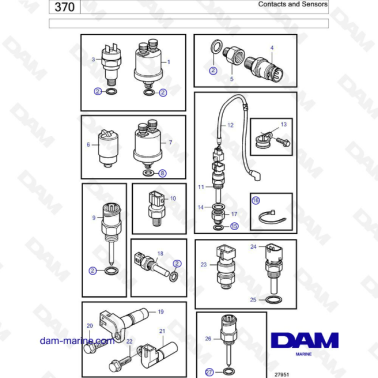 Volvo Penta MD2010 - Contact & sensors