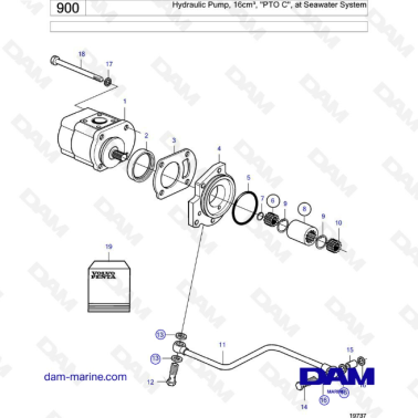 Volvo Penta MD2010 - Hydraulic pump