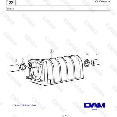Volvo Penta TMD41D - Oil cooler