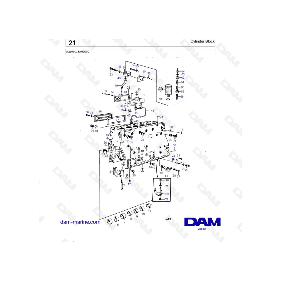 Volvo Penta TAMD70D - Cylinder Block