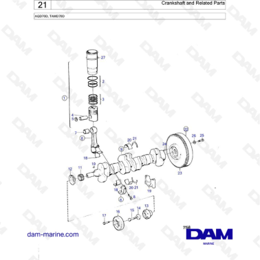 Volvo Penta TAMD70D - Crankshaft and Related Parts
