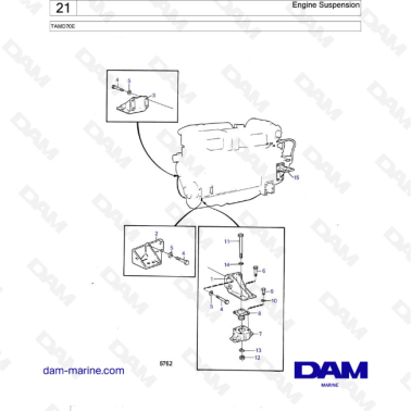 Volvo Penta TAMD70E - Engine Suspension