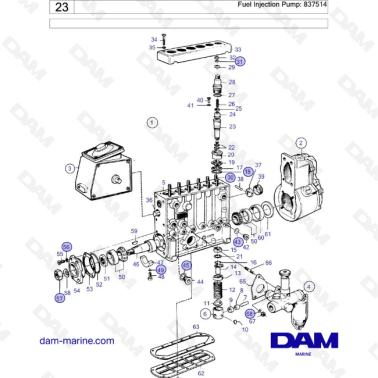 Volvo Penta TAMD70D / TAMD70E - Fuel Injection Pump: 837514