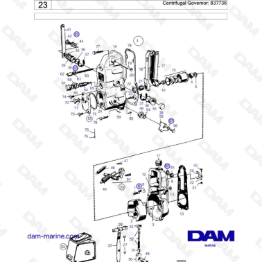 Volvo Penta TAMD70D / TAMD70E - Centrifugal Governor: 837736