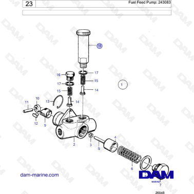 Volvo Penta TAMD70D / TAMD70E - Fuel Feed Pump: 243083