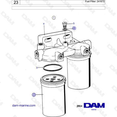 Volvo Penta TAMD70D / TAMD70E - Fuel Filter: 241672