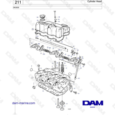 Volvo Penta MD2020 - Cylinder head