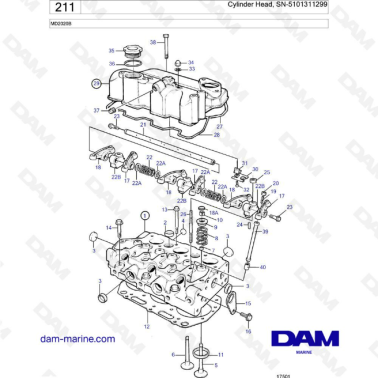 Volvo Penta MD2020B - Culata