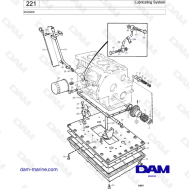 Volvo Penta MD2020B - Lubricating system
