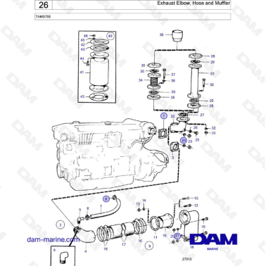 Volvo Penta TAMD70E - Codo...