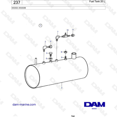 Volvo Penta MD2020B -...