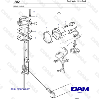 Volvo Penta MD2020B - Tank meter kit for fuel