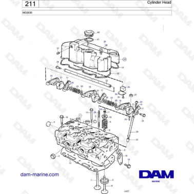 Volvo Penta MD2030 - Cylinder head