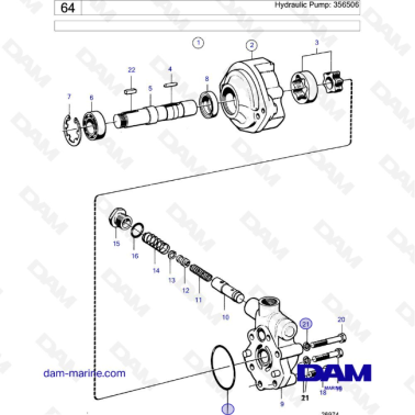 Volvo Penta TAMD70D / TAMD70E - Hydraulic Pump: 356506