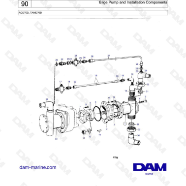 Volvo Penta TAMD70D - Bilge Pump and Installation Components