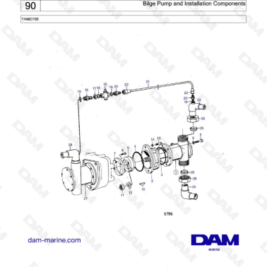 Volvo Penta TAMD70E - Bilge Pump and Installation Components