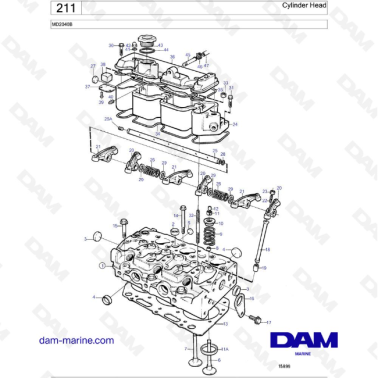 Volvo Penta MD2040B - Cylinder Head