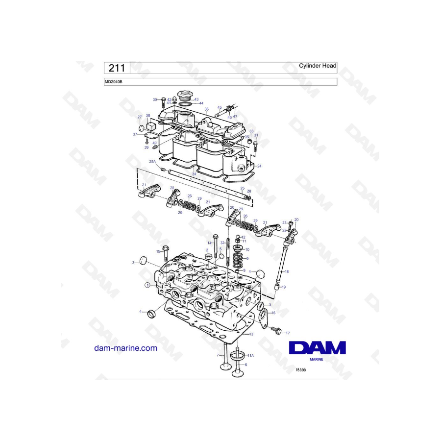 Volvo Penta MD2040B - Cylinder Head Volvo Penta MD2040B - Cylinder Head