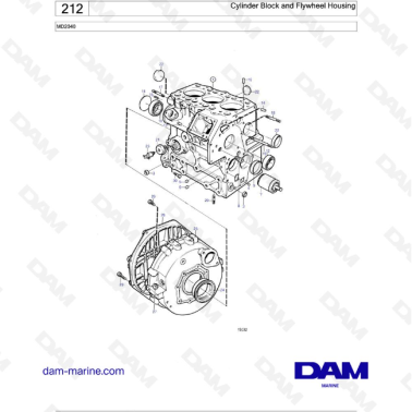 Volvo Penta MD2040 - Cylinder Block and Flywheel Housing