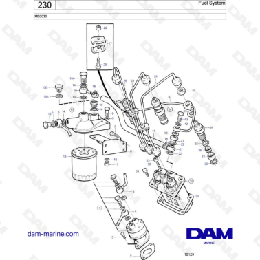 Volvo Penta MD2030 - Fuel system
